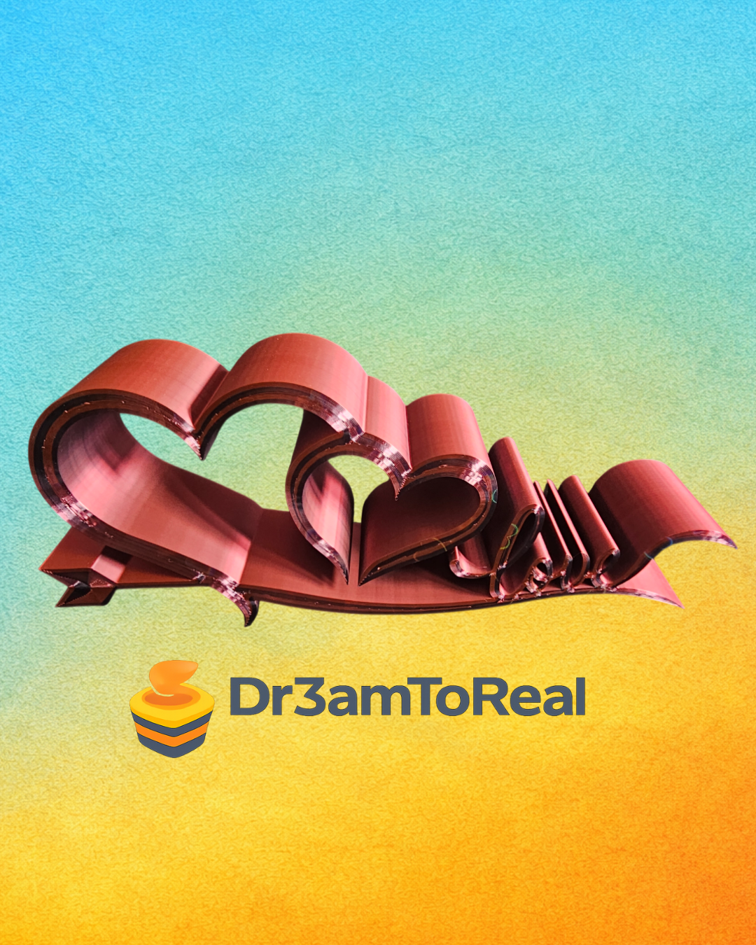 ❤️ Suporte de Amor Coração Duplo