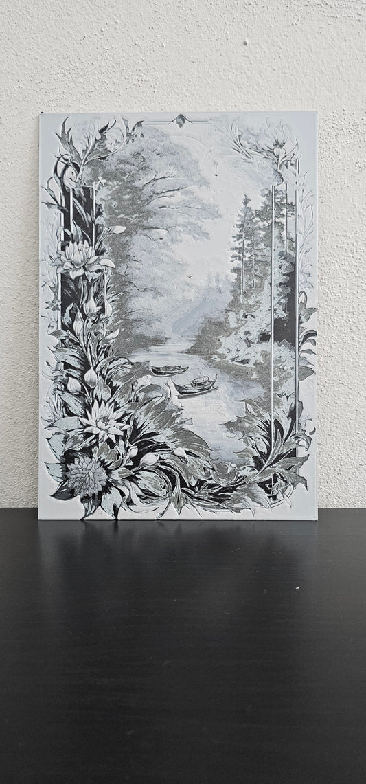 Serene Landscape Wall Art – HueForge 3D Printed Artwork