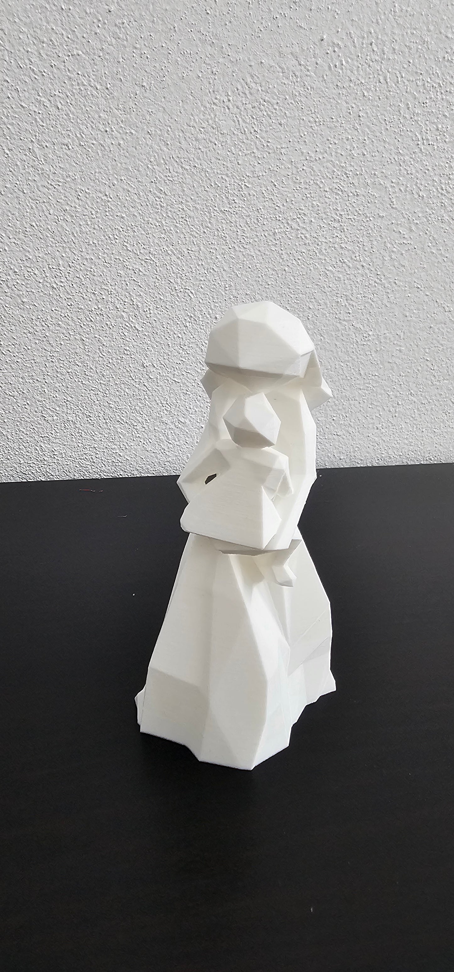 Geometric Mother & Child Sculpture