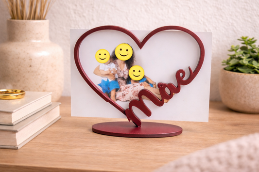 Personalized Heart Photo Frame – “Mom” Edition