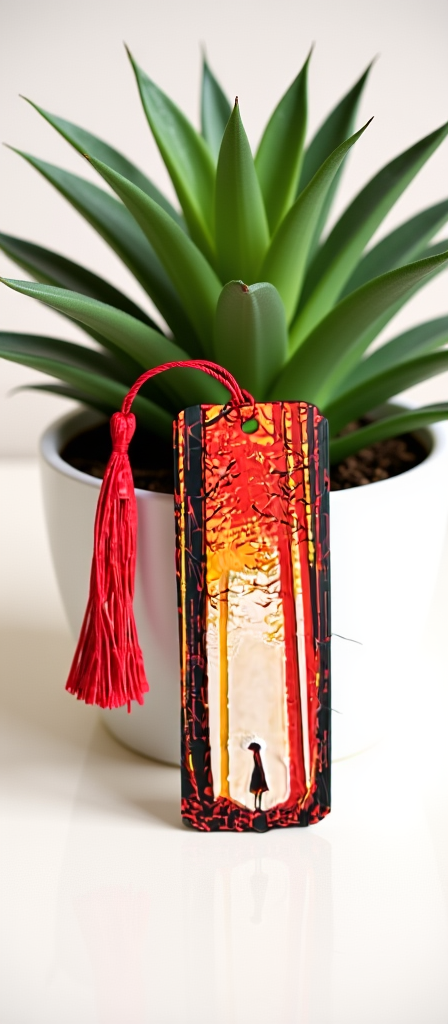 Marcador de Livros Artístico – Silhueta de Floresta