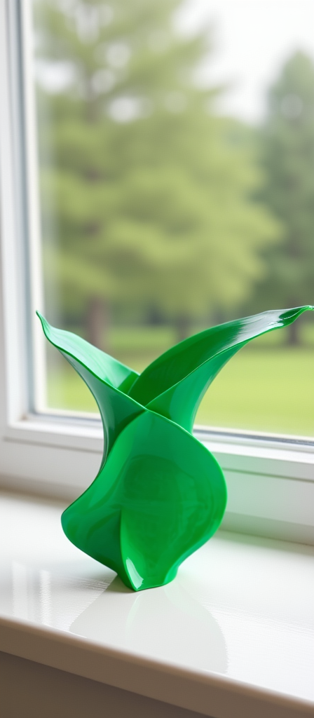 Vaso Escultórico Folha – Design Orgânico Moderno