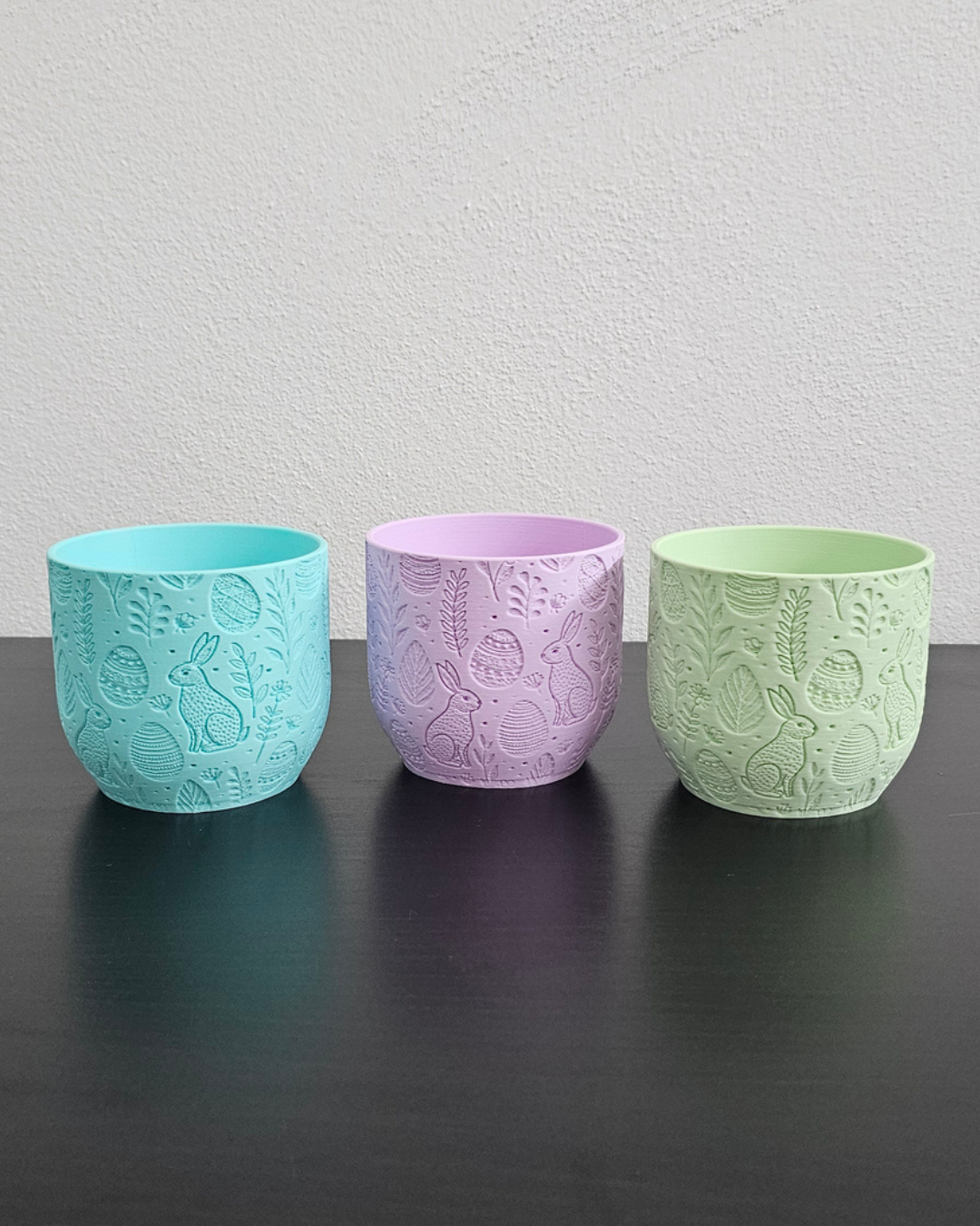 Copo Decorativo de Páscoa com Coelhos