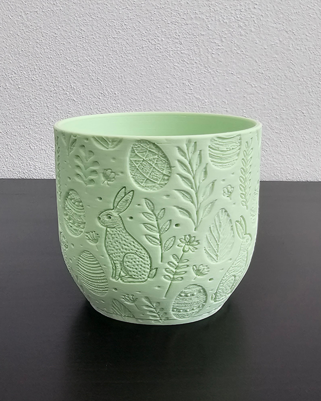 Copo Decorativo de Páscoa com Coelhos