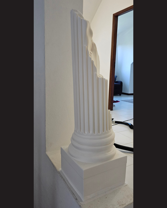 Escultura Clássica de Coluna Romana – Peça Decorativa Arquitetónica