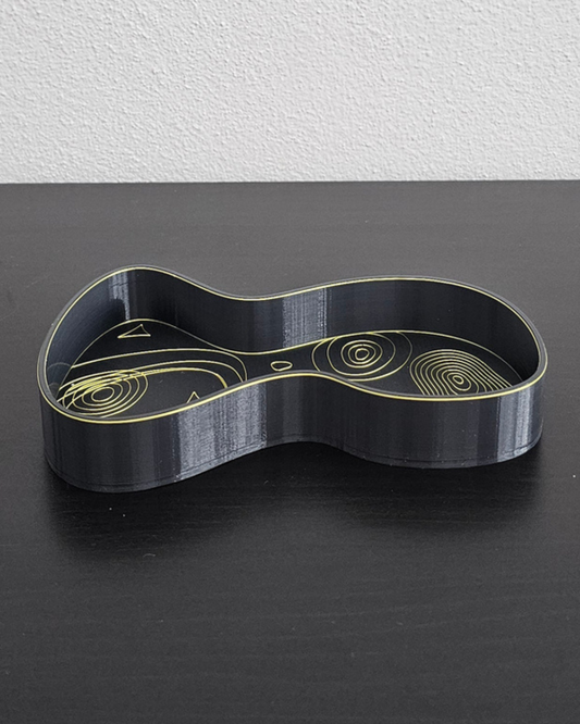 Tabuleiro de Apoio Curvo Abstrato – Organizador Minimalista Moderno