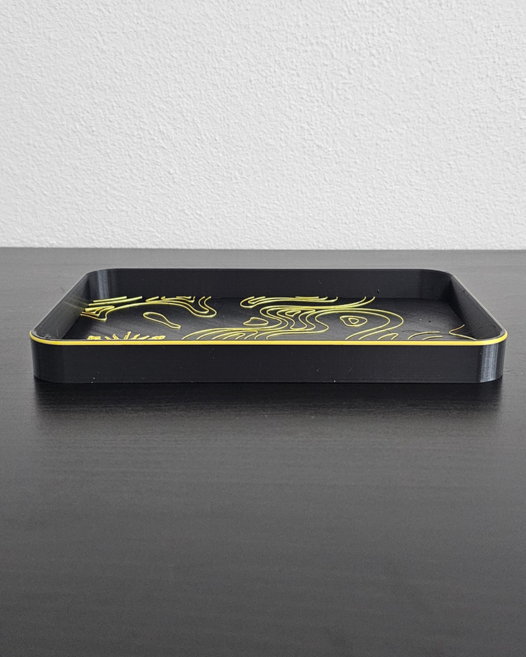 Tabuleiro Decorativo Retangular – Padrão de Sol Artístico