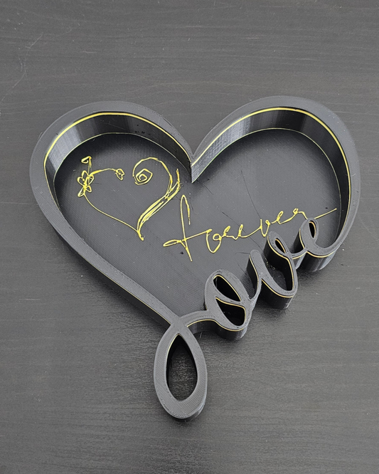 Bandeja Decorativa Forever Heart – Peça de Presente Romântico
