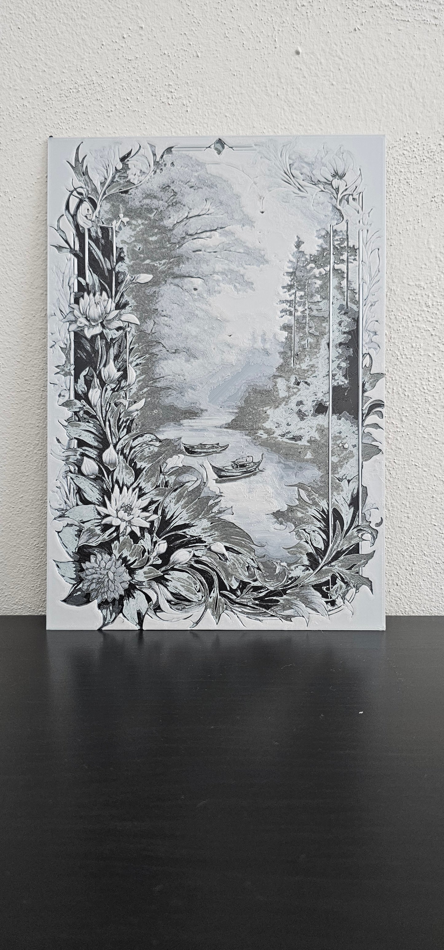 Serene Landscape Wall Art – HueForge 3D Printed Artwork