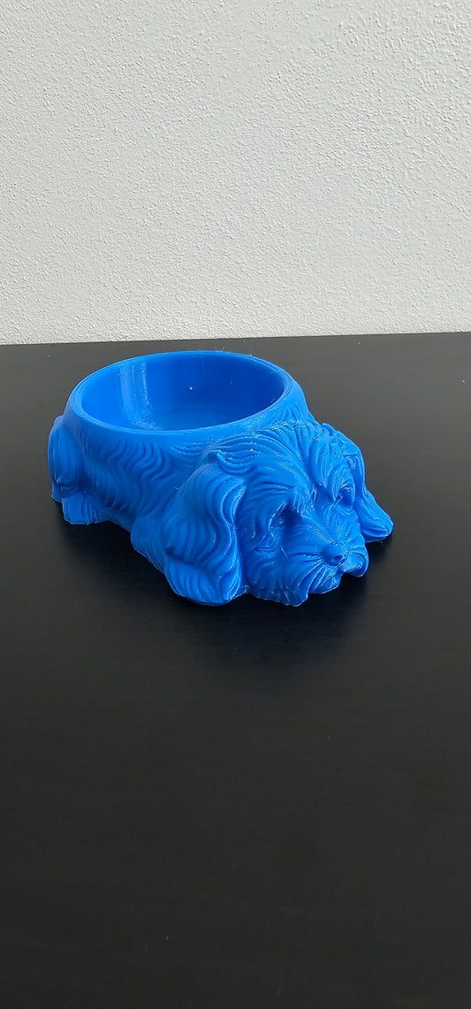 Dog Face Food Bowl – 3D Printed Pet Bowl with Sculpted Design