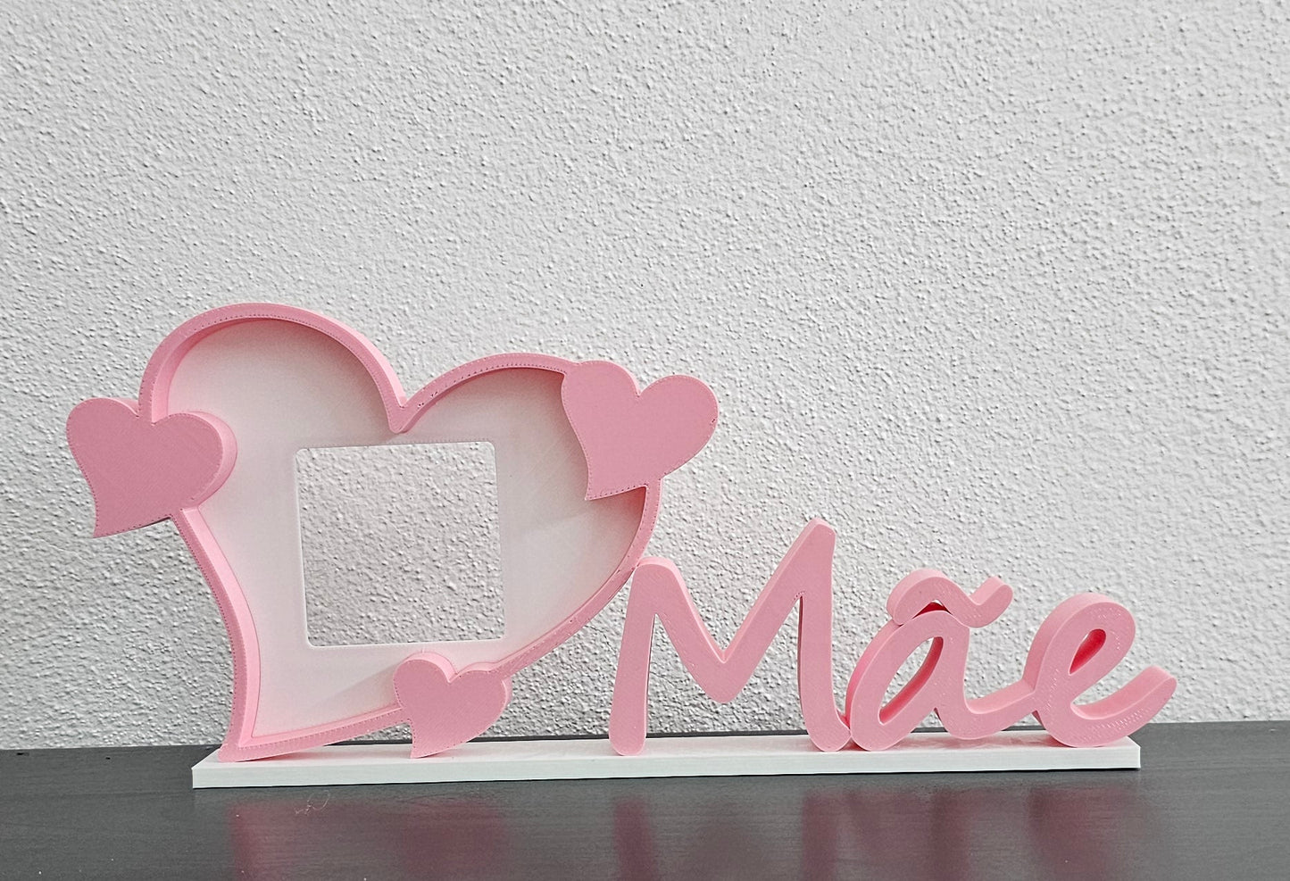Heart Photo Frame – “Mãe” Edition (Pink)