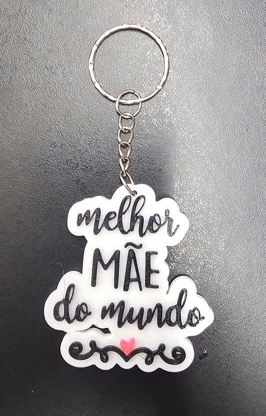 Best Mom in the World Keychain – “Melhor Mãe do Mundo”