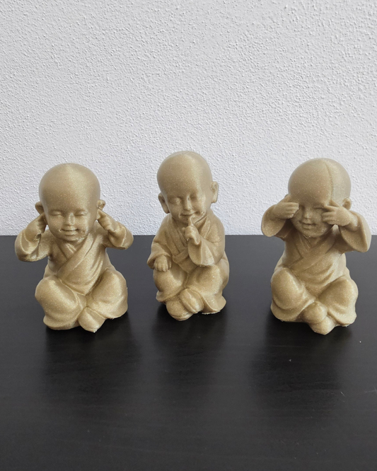 Três Bebés Monges Sábios – Conjunto Não Ver o Mal