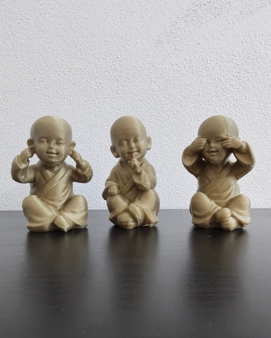 Três Bebés Monges Sábios – Conjunto Não Ver o Mal