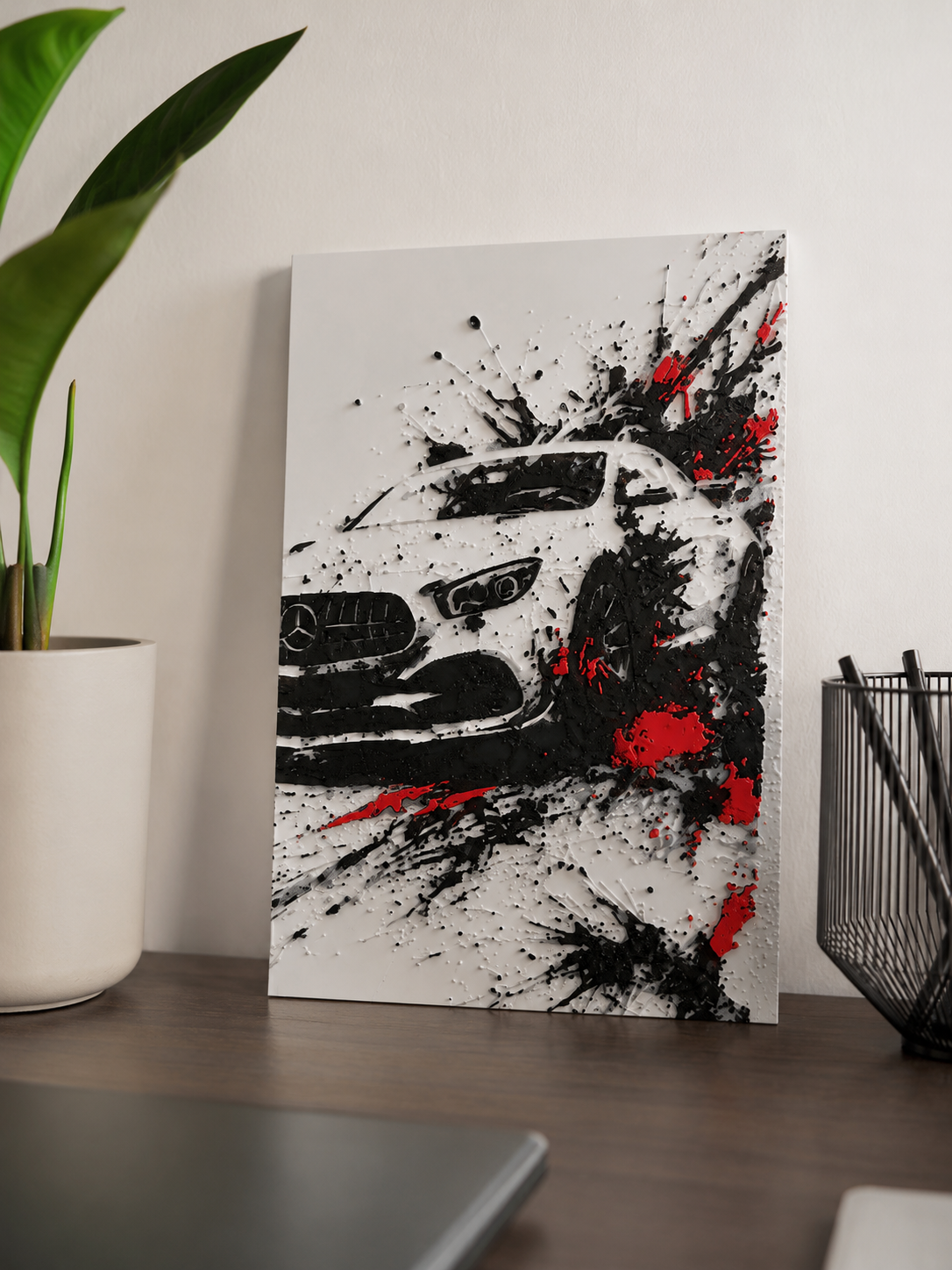 Street Style Mercedes Art – Decoração Automotiva de Parede HueForge 3D