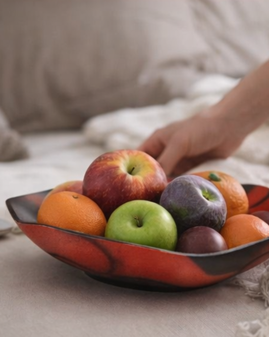 Abstract Wave Bowl – Modern Artistic 3D Printed Tray
