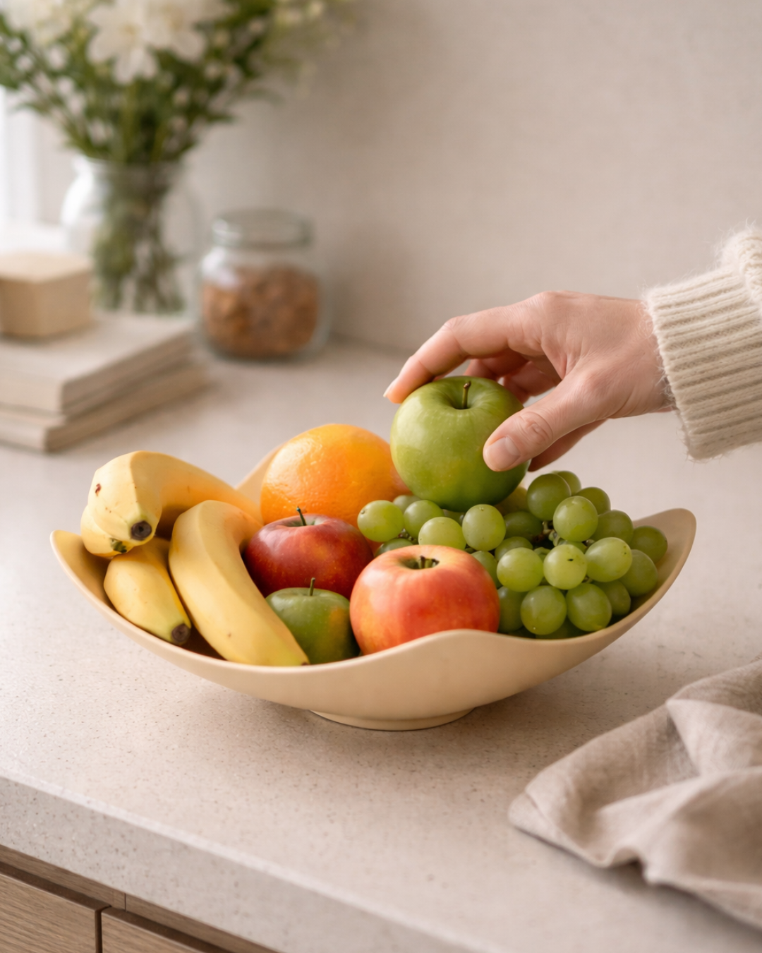 Abstract Wave Bowl – Modern Artistic 3D Printed Tray