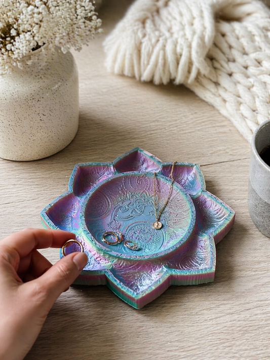 Decorative Lotus Catchall Tray