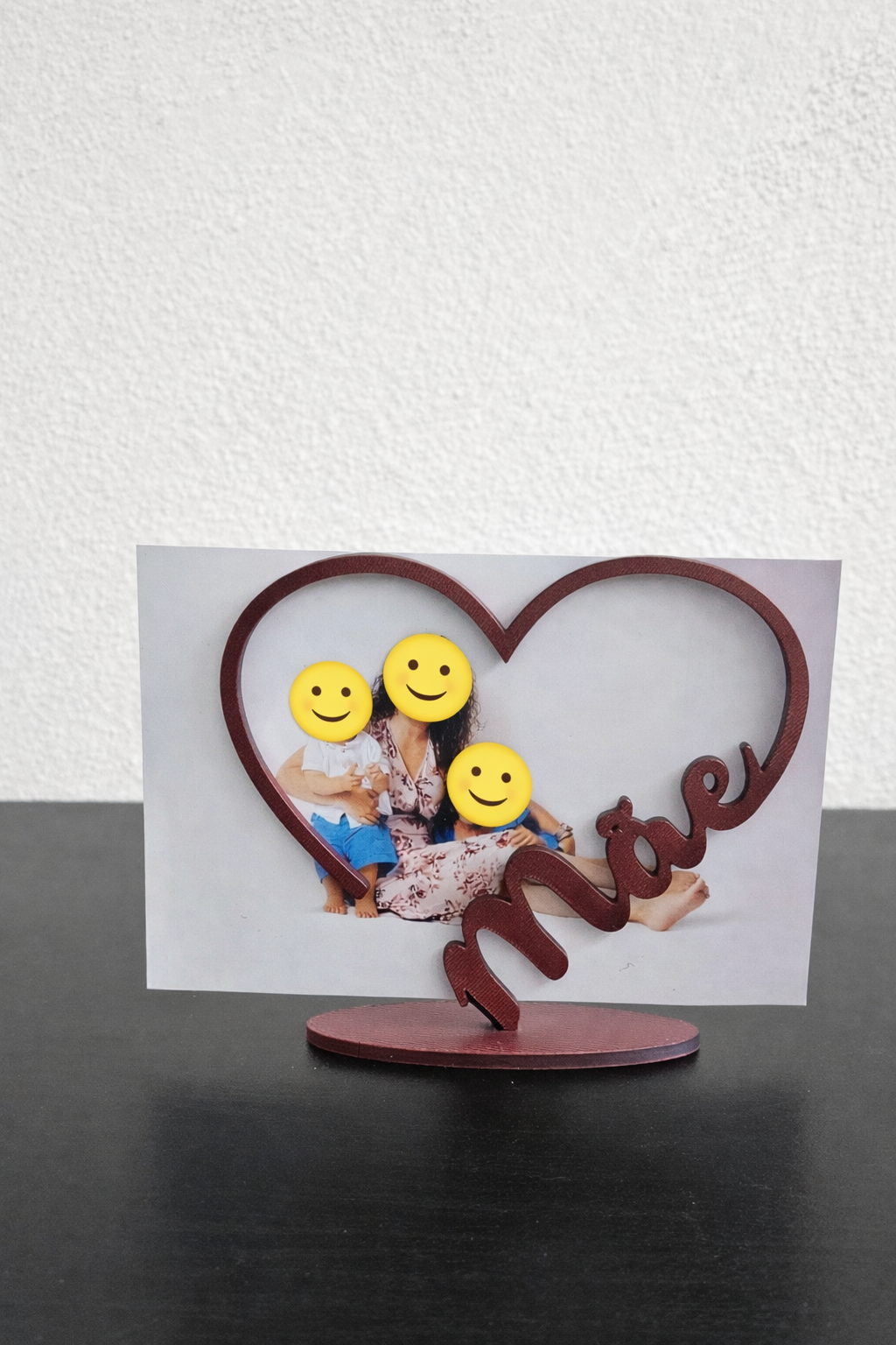 Personalized Heart Photo Frame – “Mom” Edition