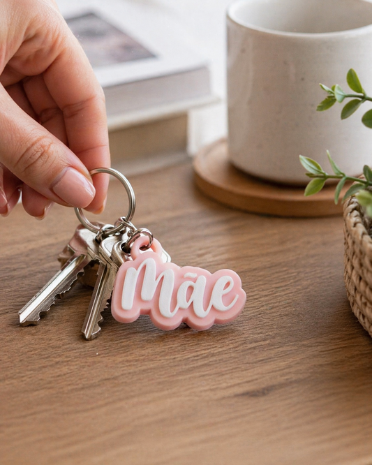 Mother Keychain – Personalized “Mãe” Keyring