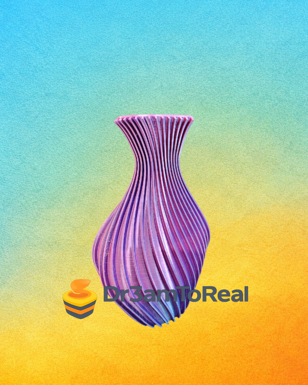 Vaso Decorativo de Fluxo Torcido