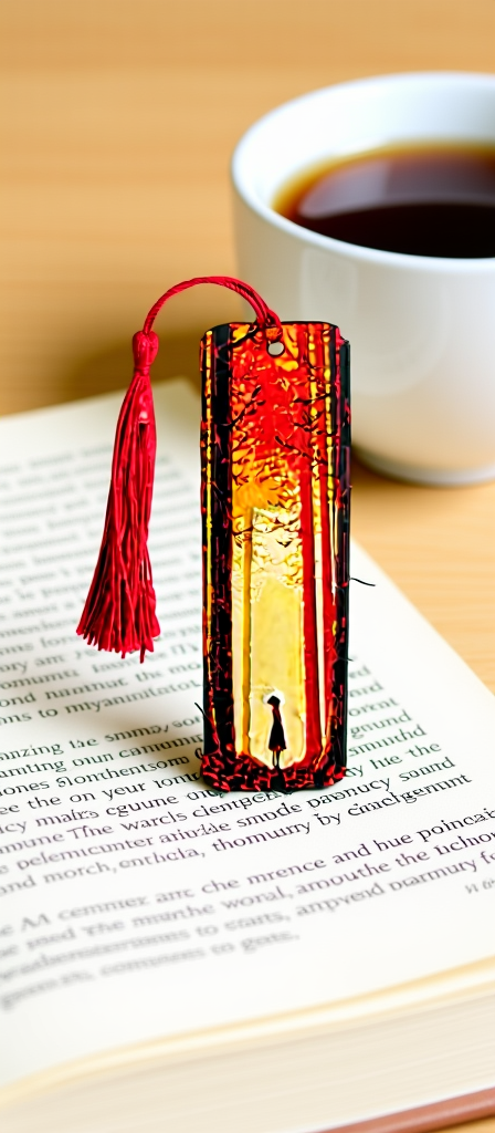 Marcador de Livros Artístico – Silhueta de Floresta